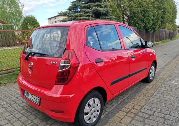 Hyundai i10 cena 13900 przebieg: 127447, rok produkcji 2013 z Czyżew małe 121